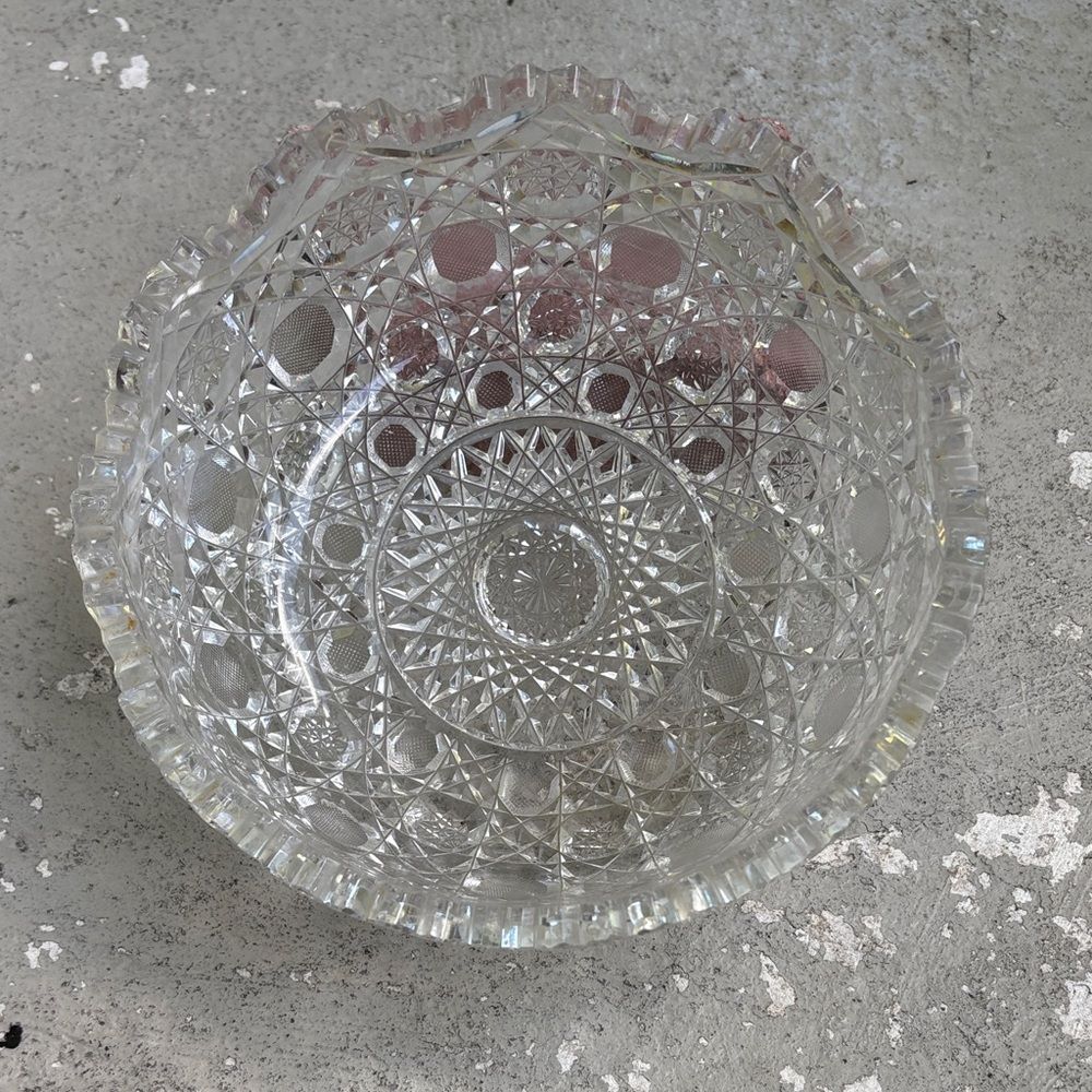 Vintage American brilliant cut crystal bowl